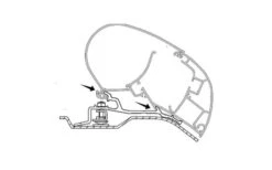 Dometic PR-Adapt Adapter For Roof Awnings PR 2000 And PR 2500 4.0m -Dyers Online 457443 3315962
