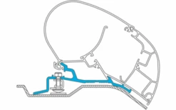 Dometic Adapter For Roof Awnings PR 2000 And PR 2500 Fiat Ducato Jumper Peugeot