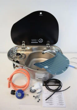 Dometic Smev 8821 Sink & Hob Combination GAZ Installation Kit For Campervan Caravan + Template