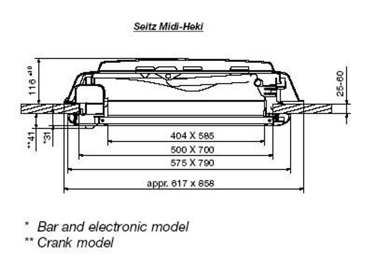Dometic Midi Heki Campervan Motorhome Caravan Rooflight 7 Dometic Midi Heki Campervan Motorhome Caravan Rooflight - Image 5