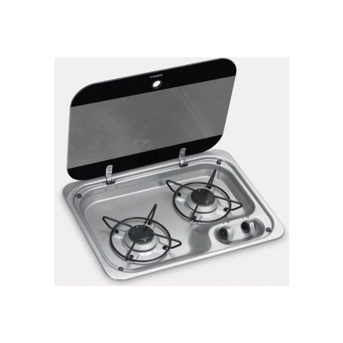 Dometic Stainless Steel 2 Burner Drop-In Cooktop W/ Glass Lid 3 Dometic Stainless Steel 2 Burner Drop-In Cooktop W/ Glass Lid